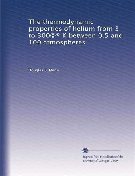 The thermodynamic properties of helium from 3 to 300©® K between 0.5 ...