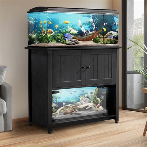 Vantic 40-50 Gallon Fish Tank Stand with Cabinet, Metal Aquarium Stand ...
