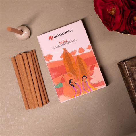 Rose Bamboo-less Incense Sticks | 80 GM (Approx. 40 Sticks) – Devgandha