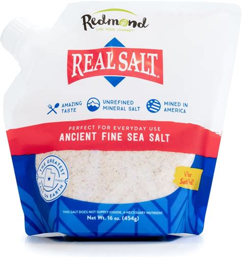 Redmond Real Salt Ancient Fine Sea Salt Unrefined Mineral Salt ...