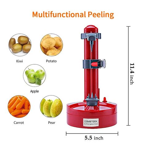 Electric Potato Peeler Automatic Apple Rotato + 18 Replaceable Blades ...