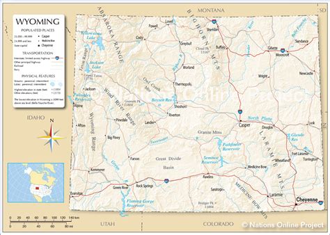 Printable Wyoming State Map