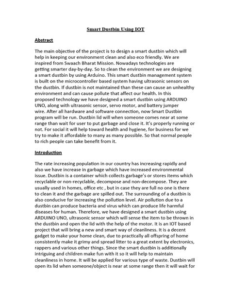 Image result for Smart Dustbin PDF