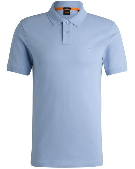 Boss Mens Passenger Polo Shirt Light Blue
