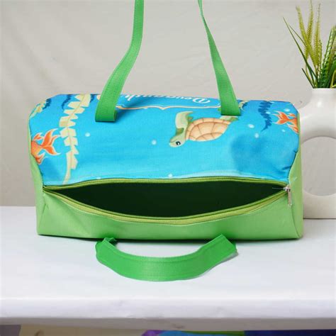 Personalized Fish Printed Kids Duffle Bag Gift Combo