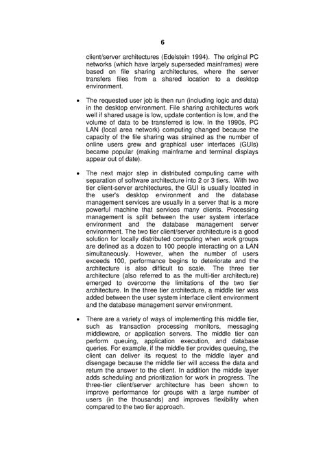 ECS Distributed Computing 4 - 6 client/server architectures (Edelstein ...