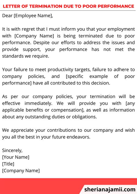 Sle Letter Of Termination Of Employment Contract Due To Poor Performance - Infoupdate.org