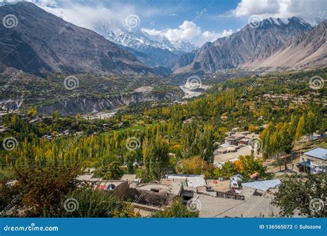 Landscape of Hunza Valley in Autumn. Gilgit Baltistan, Northern ...
