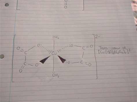 Copper complex ion with ethandioate and water - The Student Room