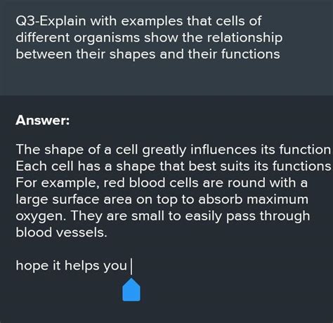 Q3-Explain with examples that cells of different organisms show the ...