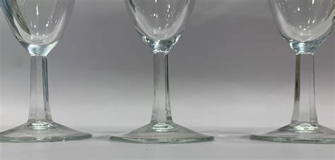 Vintage Clear Crystal Hexagonal Stemmed Wine Glasses/classic - Etsy