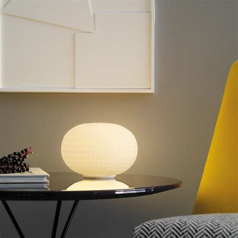 Bianca Large Table Lamp by Fontana Arte, Glass light for room corner ...
