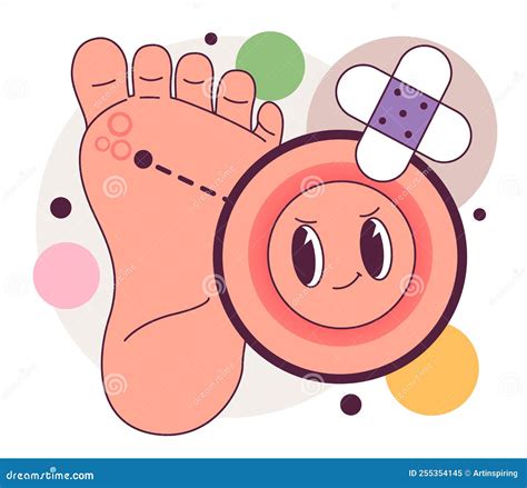 Feet Callus or Corn. Swollen Skin with Rough, Yellowing Patch of Lumpy ...