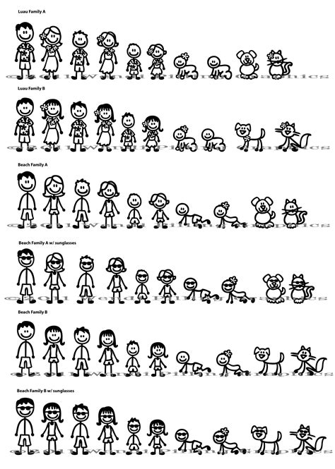 Stick figure family bundle stick figure svg stick figure doodle stick ...