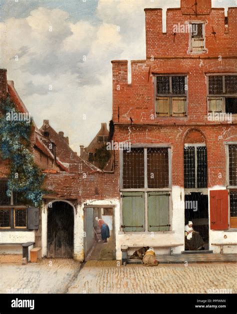 Johannes Vermeer - View of Houses in Delft, Known as "The little Street ...