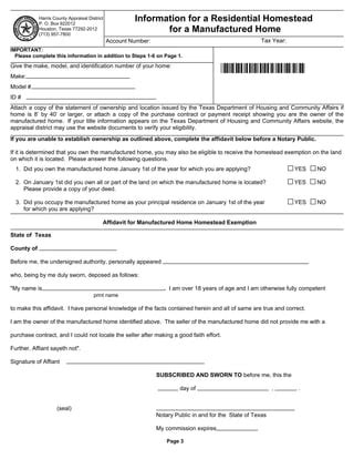 Homestead exemption form | PDF