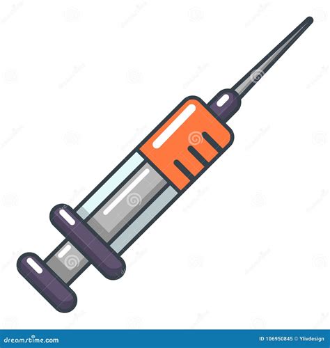 Syringe Icon, Cartoon Style Stock Vector - Illustration of isolated ...