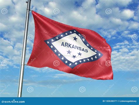 Arkansas Realistic Flag Illustration. | CartoonDealer.com #137961550