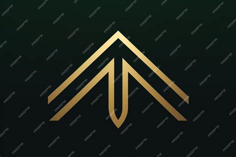 Premium Photo | A gold arrow logo on a black background generative ai