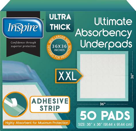 Inspire Extra Large Super Absorbent Disposable Bed Pads for ...