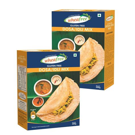 Wheafree Gluten Free Dosa/Idli Mix - Pack of 2 (500g each) | Low in ...