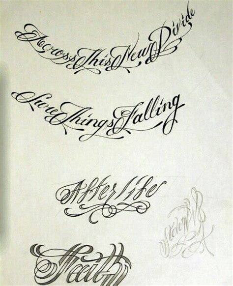 Image result for Script Tattoo Lettering