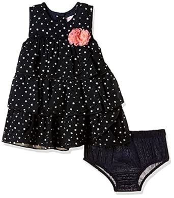 nauti nati Baby Girls' A-Line Cotton Knee-Long Dress (NIW17-650N_Navy_6 ...