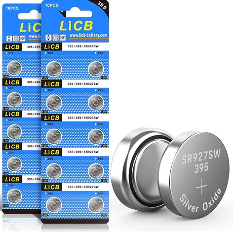 LiCB 20 Pack SR927SW 395 399 AG7 Battery 1.5V Watch Batteries : Amazon ...