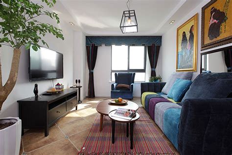 80平米两居室7万元地中海风格整体装修-房天下装修效果图