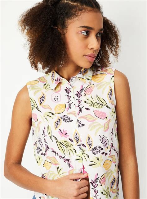 Buy Women Printed Sleeveless Casual Shirt Online at just Rs. 499.0 ...