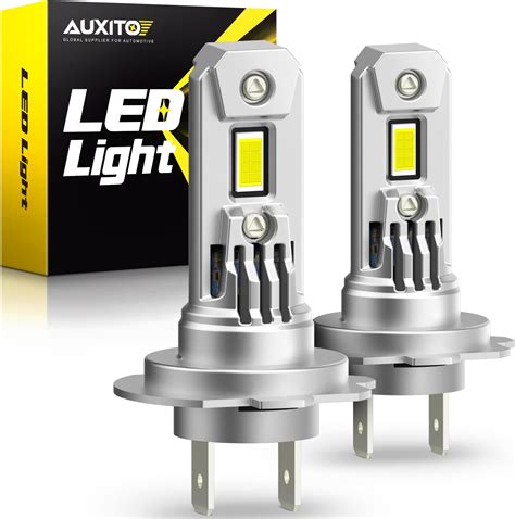 AUXITO Upgraded H7 LED Light Bulbs Headlight, 350% Brighter, 6500K ...