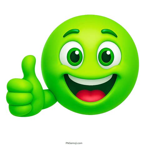 Thumbs Up Smiley Emoji Colorful 3D PNG, Transparent, ClipArt – PNG Emoji