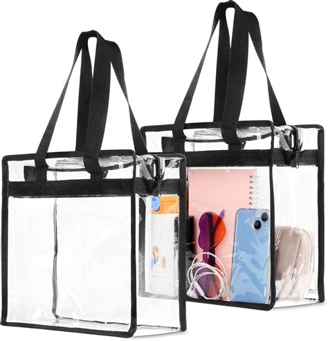 Buy ECHSRT Unisex Adult Square Transparent Pvc Tote Bag - Multipurpose ...