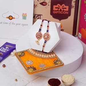 Gifticon Bhaiya Bhabhi Rakhi for Brother and Bhabhi with Chocolate - 1 ...