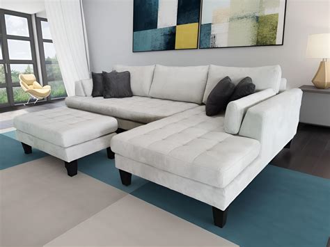 Modern Sectional Sofas Microfiber