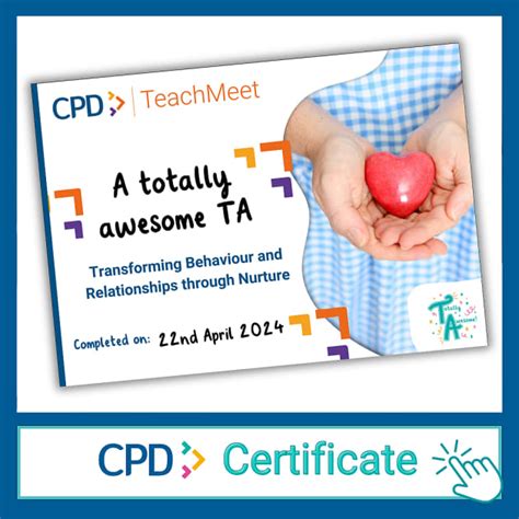 TA CPD: Transforming Behaviour and Relationships through Nurture