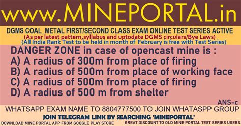 DGMS FIRST/SECOND CLASS COAL QUESTIONS | Mine Portal - India's No.1 ...