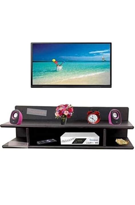 Setup Box & Remote Stand Wooden Wall Shelf,tv Setup Box Stand Wall ...