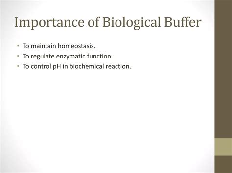 Buffers in biological systems | PPTX