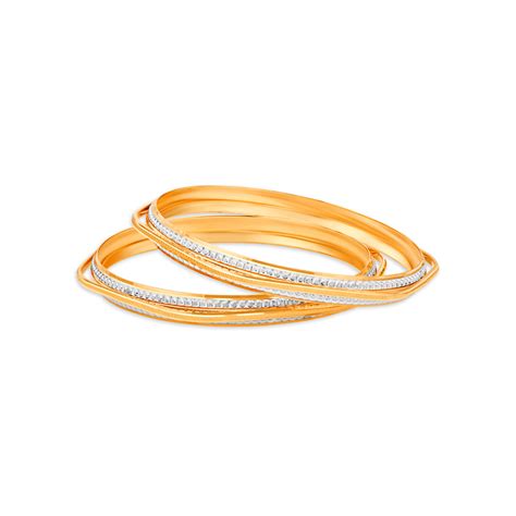 Textured Gold Bangles