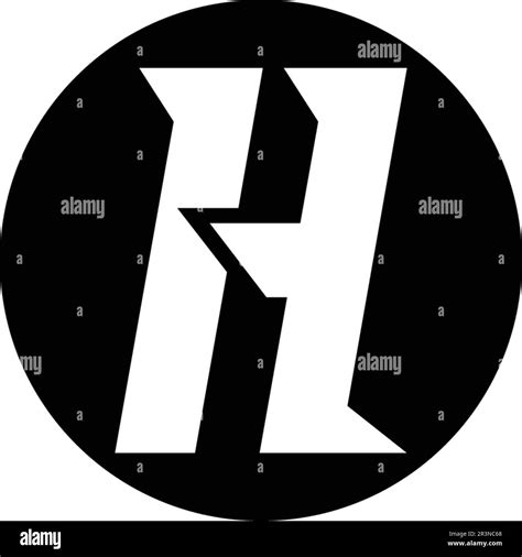 Logo icône lettre h Banque d'images noir et blanc - Alamy