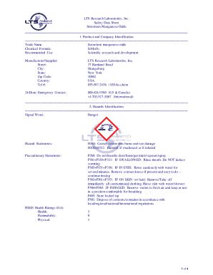 Fillable Online Safety Data Sheet Strontium Manganese Oxide 1 Fax Email ...