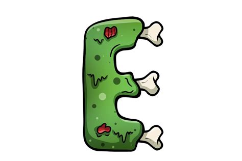 Zombie Alphabet "E" Letters Illustration Graphic by ernamastudio · Creative Fabrica