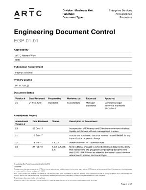 Fillable Online ARTC Corporate Policy and Procedure Template. ARTC ...
