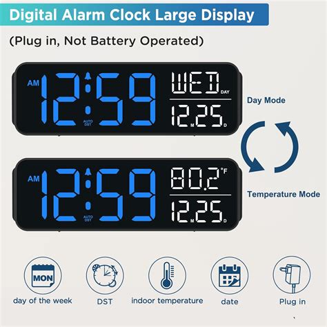 Peakeep Large Display Digital Alarm Clock for India | Ubuy