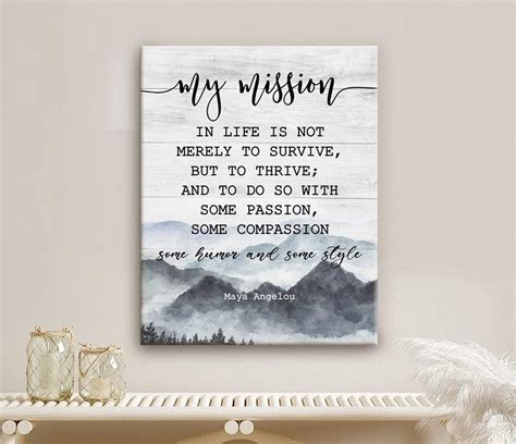 Buy Inspirational Quotes Canvas Wall Art, Maya Angelou Quotes Wall Sign ...