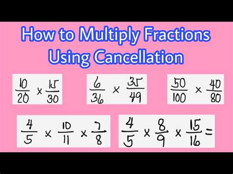 Image result for Multiplying Fractions Using Cancellation