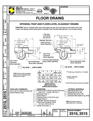 Fillable Online 2510 2515 Floor Drains Integral Trap and Floor-Level ...