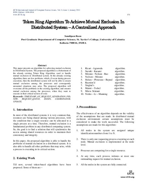 Image result for Token Algorithm and Non Token Algorithm Distributed System