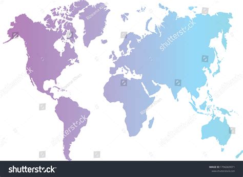 Colorful World Map Vector Modern Stock Vector (Royalty Free) 1796069071 ...